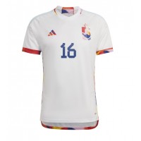 Camiseta Bélgica Thorgan Hazard #16 Visitante Equipación Mundial 2022 manga corta